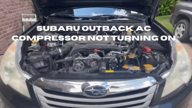 subaru outback ac compressor not turning on